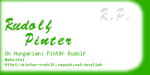 rudolf pinter business card